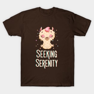 Meditating Llama: Seeking Serenity T-Shirt